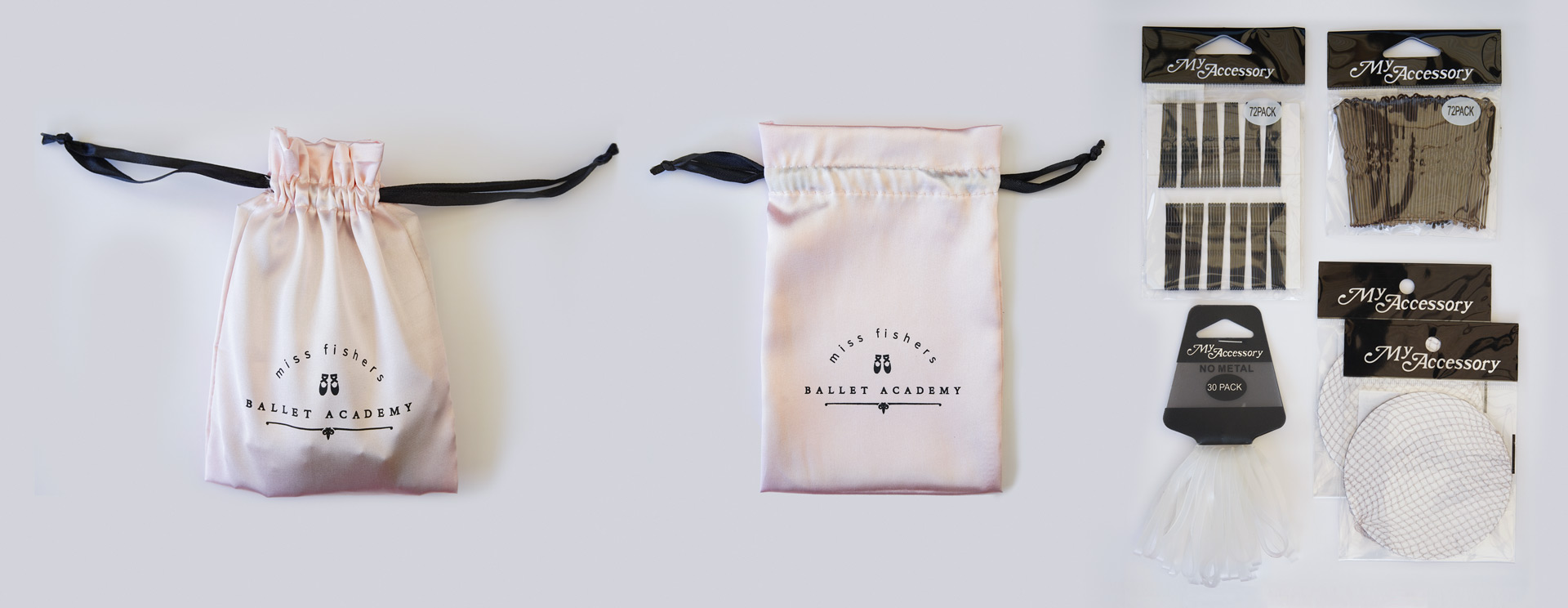 Ballerina Bun Pack layed out.